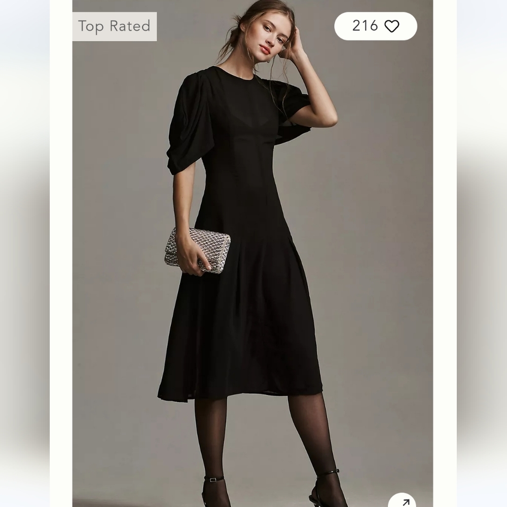 Anthropologie Modern sheer midi dress nwt